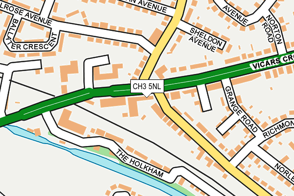 CH3 5NL map - OS OpenMap – Local (Ordnance Survey)