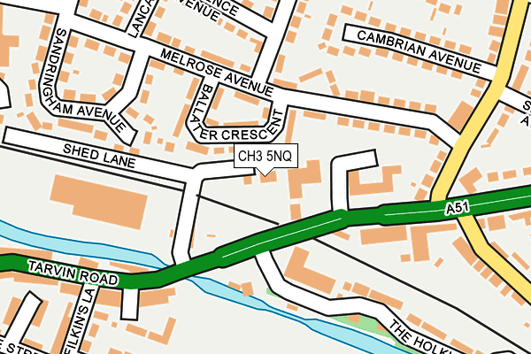 CH3 5NQ map - OS OpenMap – Local (Ordnance Survey)