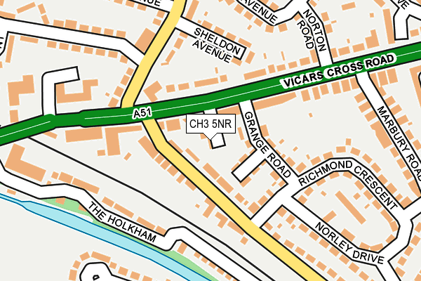 CH3 5NR map - OS OpenMap – Local (Ordnance Survey)