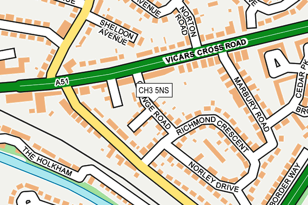 CH3 5NS map - OS OpenMap – Local (Ordnance Survey)