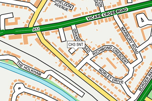 CH3 5NT map - OS OpenMap – Local (Ordnance Survey)