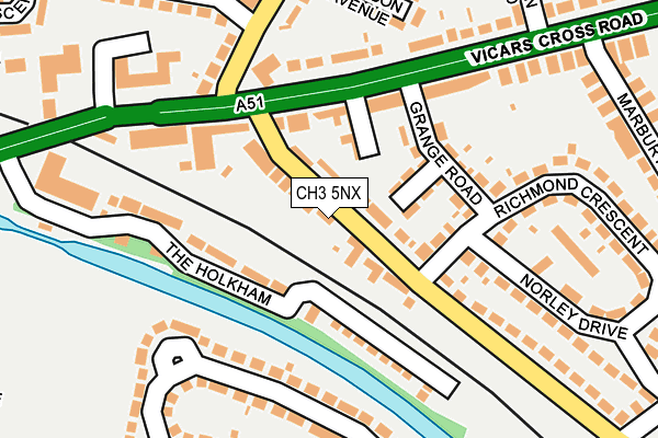 CH3 5NX map - OS OpenMap – Local (Ordnance Survey)