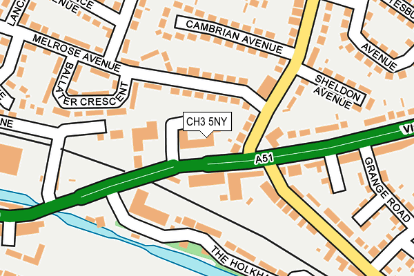 CH3 5NY map - OS OpenMap – Local (Ordnance Survey)