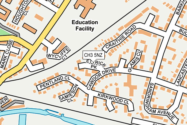 CH3 5NZ map - OS OpenMap – Local (Ordnance Survey)