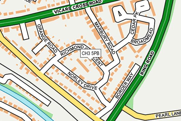 CH3 5PB map - OS OpenMap – Local (Ordnance Survey)