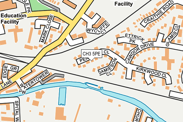 CH3 5PE map - OS OpenMap – Local (Ordnance Survey)