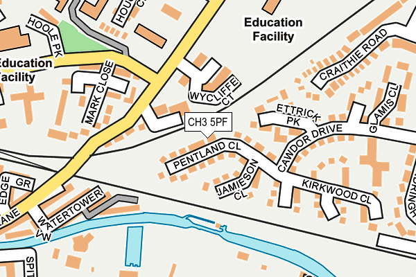 CH3 5PF map - OS OpenMap – Local (Ordnance Survey)