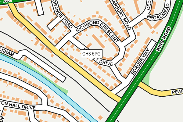 CH3 5PG map - OS OpenMap – Local (Ordnance Survey)