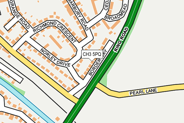 CH3 5PQ map - OS OpenMap – Local (Ordnance Survey)