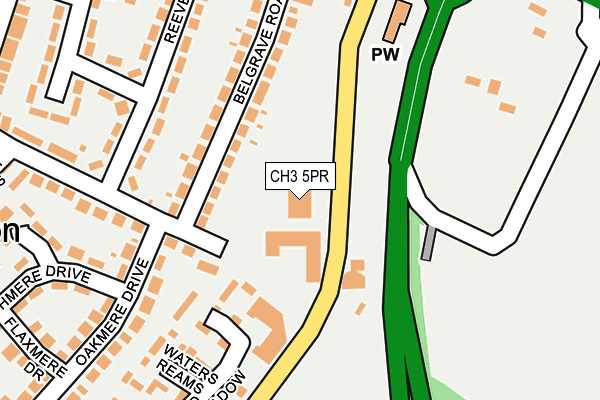 CH3 5PR map - OS OpenMap – Local (Ordnance Survey)