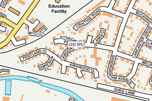 CH3 5PU map - OS OpenMap – Local (Ordnance Survey)