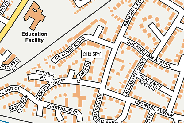 CH3 5PY map - OS OpenMap – Local (Ordnance Survey)