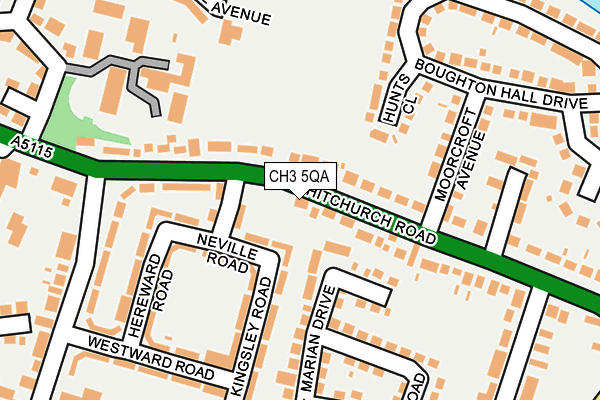 CH3 5QA map - OS OpenMap – Local (Ordnance Survey)