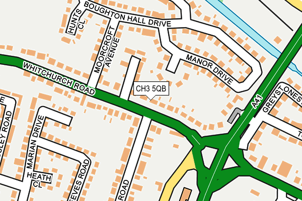 CH3 5QB map - OS OpenMap – Local (Ordnance Survey)