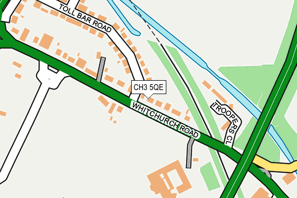 CH3 5QE map - OS OpenMap – Local (Ordnance Survey)