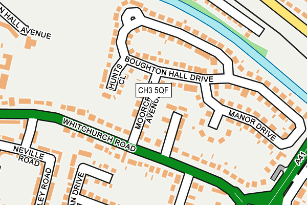 CH3 5QF map - OS OpenMap – Local (Ordnance Survey)