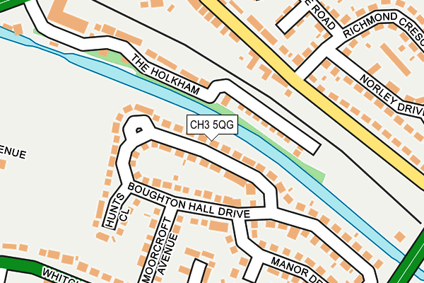 CH3 5QG map - OS OpenMap – Local (Ordnance Survey)