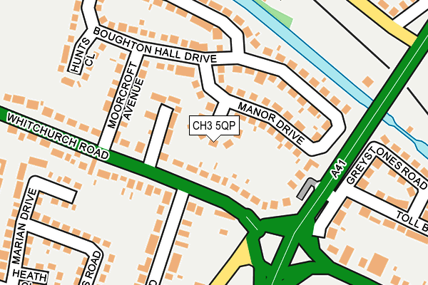 CH3 5QP map - OS OpenMap – Local (Ordnance Survey)