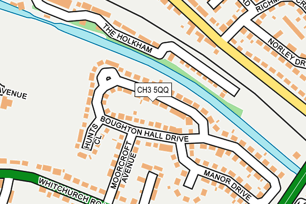 CH3 5QQ map - OS OpenMap – Local (Ordnance Survey)