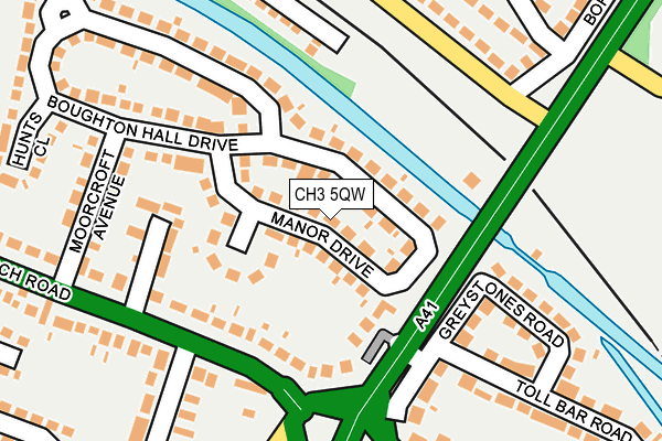 CH3 5QW map - OS OpenMap – Local (Ordnance Survey)