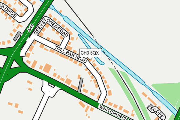 CH3 5QX map - OS OpenMap – Local (Ordnance Survey)