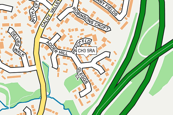 CH3 5RA map - OS OpenMap – Local (Ordnance Survey)