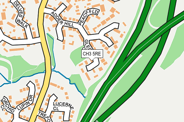 CH3 5RE map - OS OpenMap – Local (Ordnance Survey)