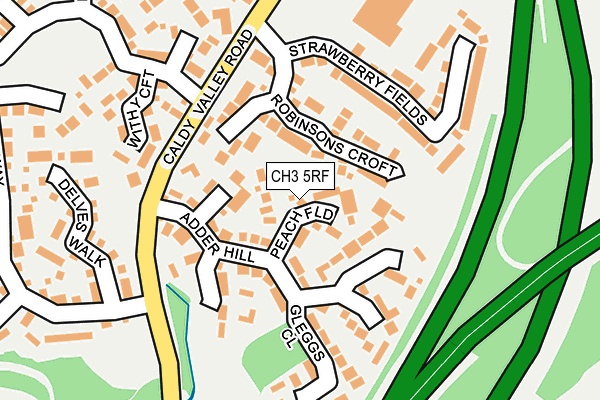 CH3 5RF map - OS OpenMap – Local (Ordnance Survey)