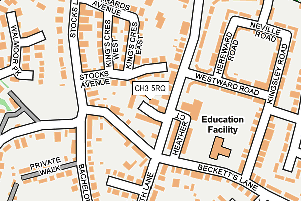 CH3 5RQ map - OS OpenMap – Local (Ordnance Survey)