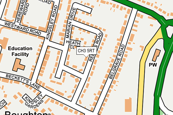 CH3 5RT map - OS OpenMap – Local (Ordnance Survey)