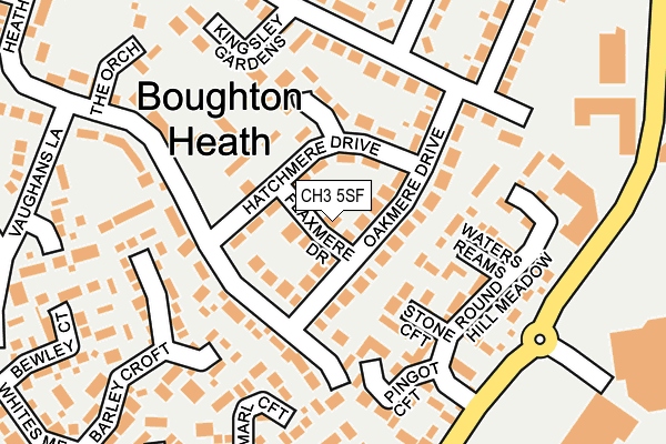 CH3 5SF map - OS OpenMap – Local (Ordnance Survey)