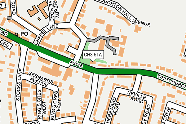 CH3 5TA map - OS OpenMap – Local (Ordnance Survey)