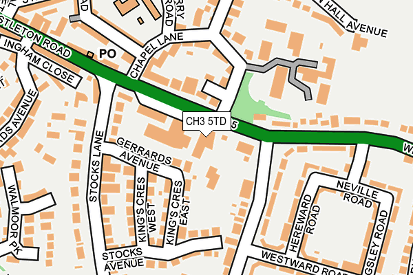 CH3 5TD map - OS OpenMap – Local (Ordnance Survey)