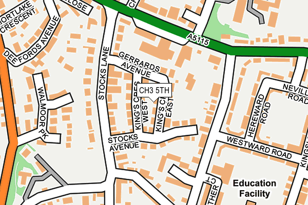 CH3 5TH map - OS OpenMap – Local (Ordnance Survey)