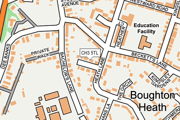 CH3 5TL map - OS OpenMap – Local (Ordnance Survey)