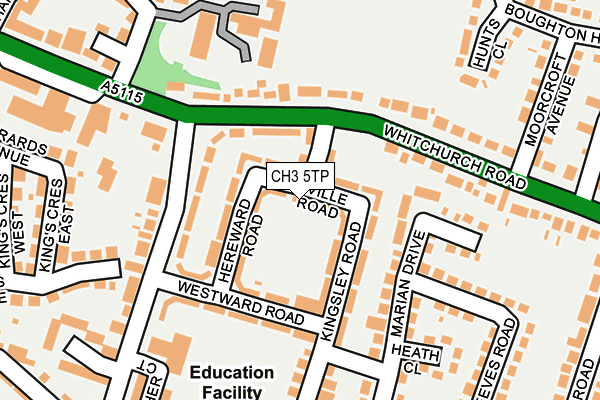 CH3 5TP map - OS OpenMap – Local (Ordnance Survey)