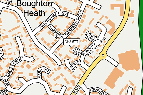 CH3 5TT map - OS OpenMap – Local (Ordnance Survey)