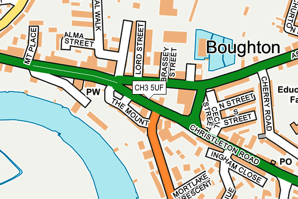 CH3 5UF map - OS OpenMap – Local (Ordnance Survey)