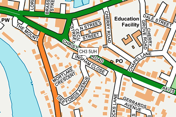 CH3 5UH map - OS OpenMap – Local (Ordnance Survey)