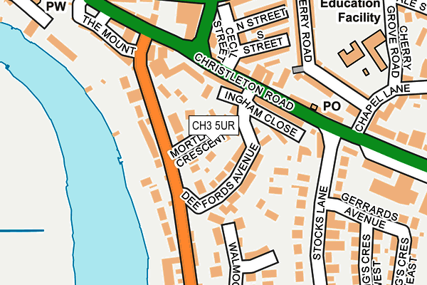 CH3 5UR map - OS OpenMap – Local (Ordnance Survey)