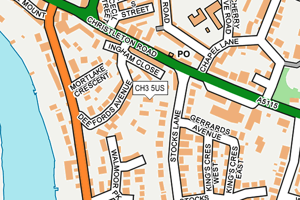CH3 5US map - OS OpenMap – Local (Ordnance Survey)