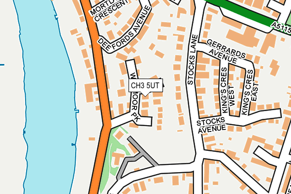 CH3 5UT map - OS OpenMap – Local (Ordnance Survey)