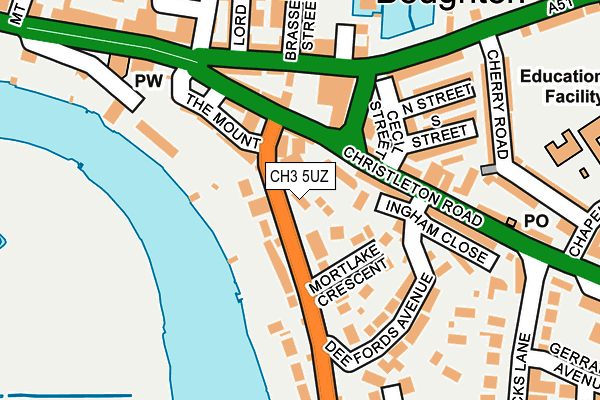 CH3 5UZ map - OS OpenMap – Local (Ordnance Survey)