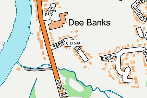 CH3 5XA map - OS OpenMap – Local (Ordnance Survey)