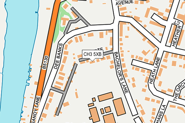 CH3 5XB map - OS OpenMap – Local (Ordnance Survey)