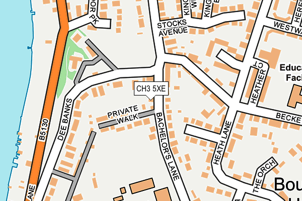 CH3 5XE map - OS OpenMap – Local (Ordnance Survey)