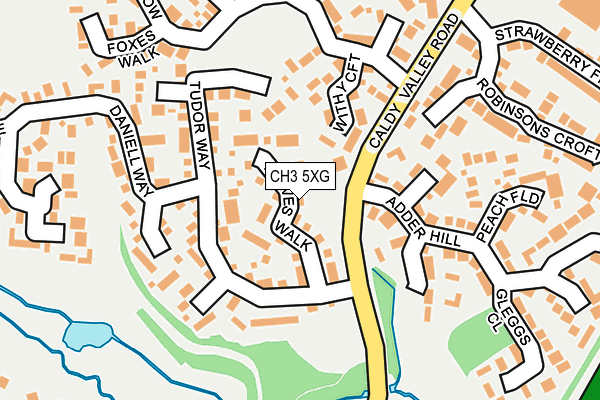 CH3 5XG map - OS OpenMap – Local (Ordnance Survey)