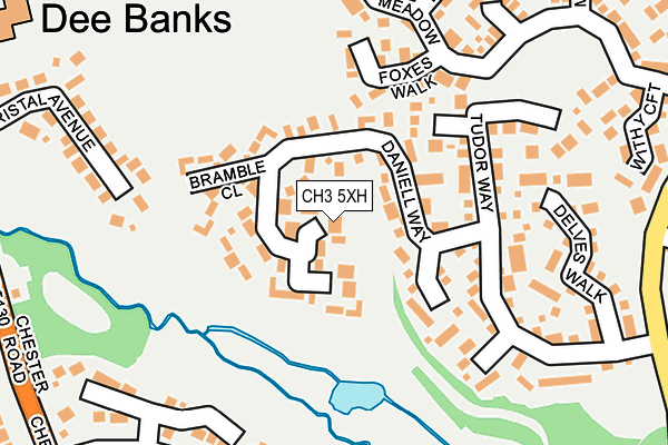 CH3 5XH map - OS OpenMap – Local (Ordnance Survey)