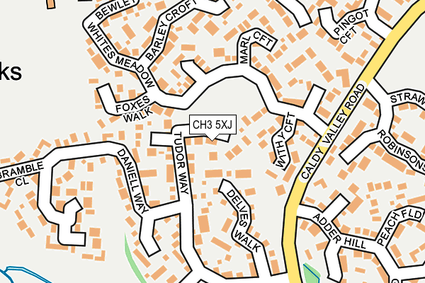 CH3 5XJ map - OS OpenMap – Local (Ordnance Survey)