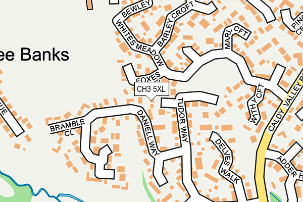 CH3 5XL map - OS OpenMap – Local (Ordnance Survey)